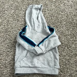 Carter’s boys 18 month sweatshirt gray and blue with stripes on sleeves